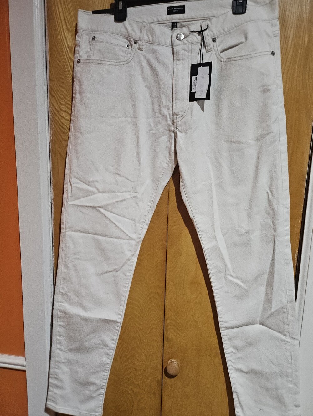 Club Monaco Men's Skinny White Jeans